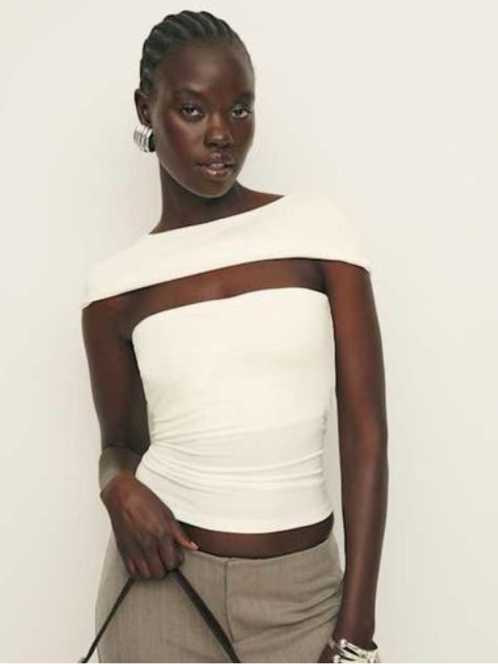 NWT Reformation Carmina Knit Top Cream Small